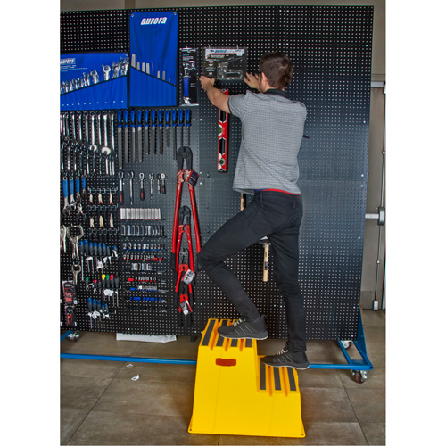Escabeau industriel, 2 marches, 26" x 22-7/16" x Hauteur 19-11/16" Ontario Safety Products