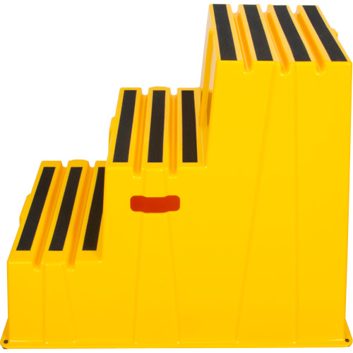 Industrial Step Stool, 3 Steps, 34-13/16" x 22-7/16" x 28-1/2" High Ontario Safety Products