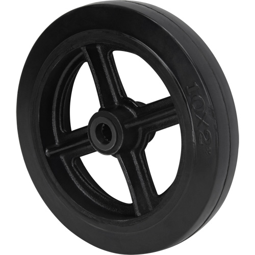 Mold-On Rubber Wheel, 10" (254 mm) Dia. x 2" (50.8 mm) W, 948 lbs. (430 kg) Capacity Ontario Safety Products