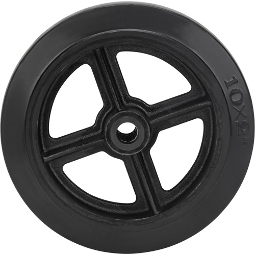 Mold-On Rubber Wheel, 10" (254 mm) Dia. x 2" (50.8 mm) W, 948 lbs. (430 kg) Capacity Ontario Safety Products