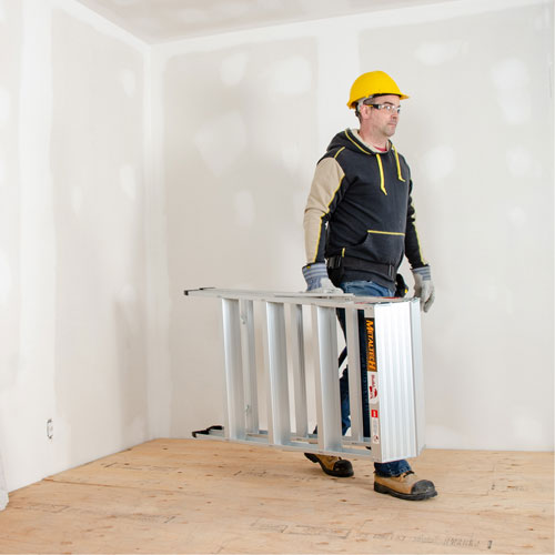 Portable Work-Stand Saw Horse, Aluminum Frame, 12-1/4" D x 48" H Ontario Safety Products