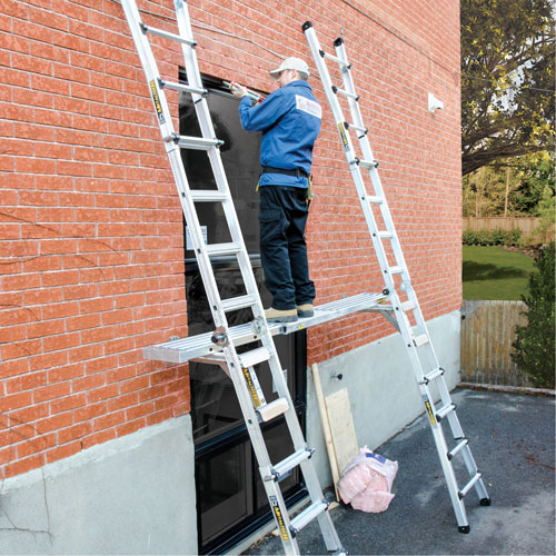 Telescoping Work Plank, 204" W x 12" D, 250 lbs. Capacity, Knocked Down Ontario Safety Products