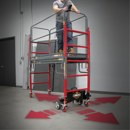 Complete Motorized Buildman 6' Baker Scaffold Kit, 31" D x 118-3/4" H Ontario Safety Products