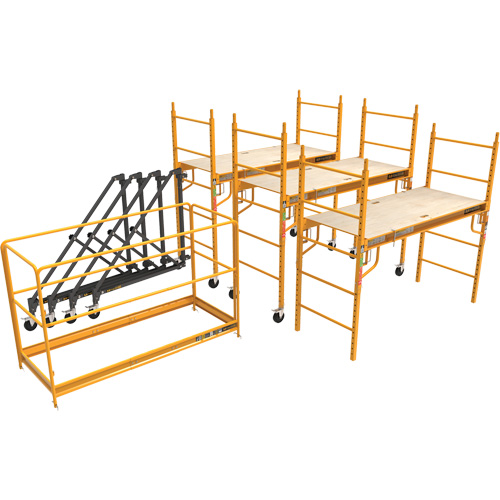 Trousse compl&egrave;te de tour d'&eacute;chafaudage pour cloison s&egrave;che de 18', 122" p x 236" h Ontario Safety Products