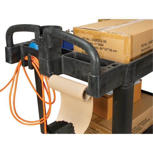 Utility Cart, 2 Tiers, 25-5/8" x 33-1/2" x 43-3/4", 550 lbs. Capacity Ontario Safety Products