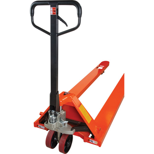 8' Long Fork Hydraulic Pallet Trucks, 96" L x 27" W, 4400 lbs. Capacity Ontario Safety Products