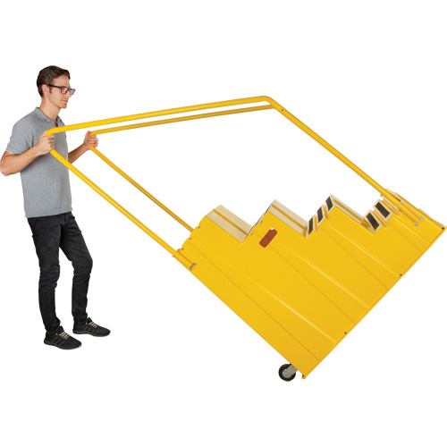 Industrial Step Stool, 4 Steps, 44" x 22-1/4" x 65-1/8" High Ontario Safety Products