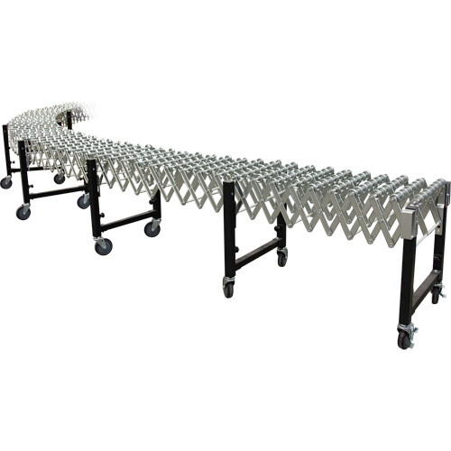 Expandable Conveyor, 18" W x 12' L, 200 lbs. per lin. ft. Capacity Ontario Safety Products