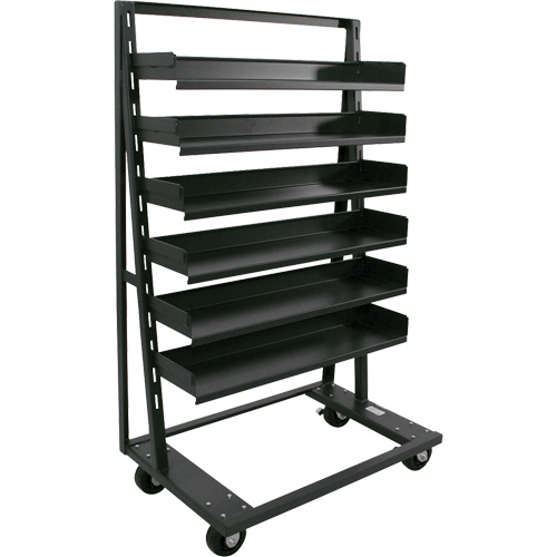 Chariot &agrave; cadre en A robuste &agrave; un c&ocirc;t&eacute; avec 6 plateaux, 38" x 25" x 63", Capacit&eacute; 2500 lb Ontario Safety Products