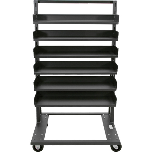 Chariot &agrave; cadre en A robuste &agrave; un c&ocirc;t&eacute; avec 6 plateaux, 38" x 25" x 63", Capacit&eacute; 2500 lb Ontario Safety Products