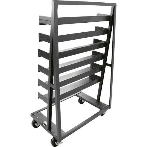 Chariot &agrave; cadre en A robuste &agrave; un c&ocirc;t&eacute; avec 6 plateaux, 38" x 25" x 63", Capacit&eacute; 2500 lb Ontario Safety Products