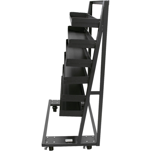 Chariot &agrave; cadre en A robuste &agrave; un c&ocirc;t&eacute; avec 6 plateaux &agrave; rebords, 38" x 25" x 63", Capacit&eacute; 2500 lb Ontario Safety Products