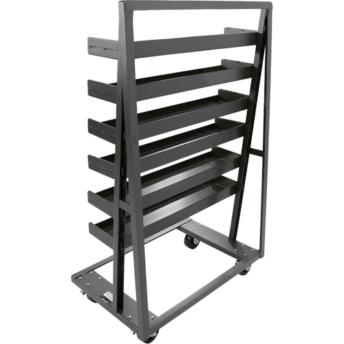 Chariot &agrave; cadre en A robuste &agrave; un c&ocirc;t&eacute; avec 6 plateaux &agrave; rebords, 38" x 25" x 63", Capacit&eacute; 2500 lb Ontario Safety Products