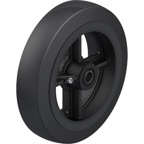 Roue en caoutchouc noir sur noyau en fonte Ontario Safety Products