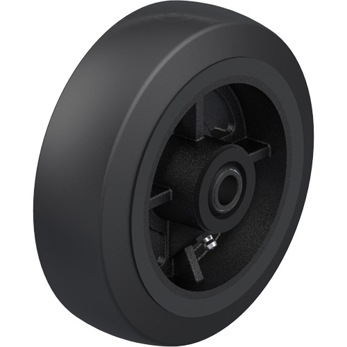 Black Rubber on Cast Iron Core Wheel Ontario Safety Products