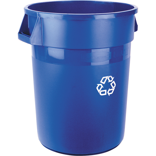 Brute&reg; Collection Recycling Container, Bulk, Plastic, 32 US gal. Ontario Safety Products