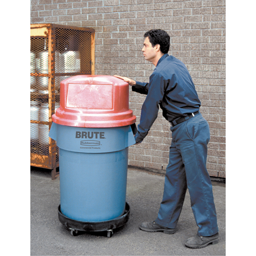 Waste Container Dolly, Polyethylene, Black Ontario Safety Products