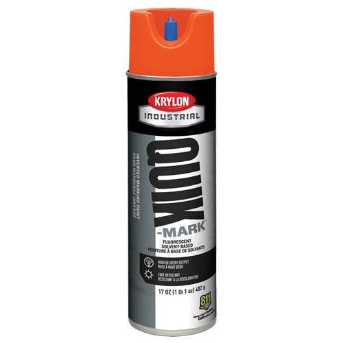 Industrial Quik-Mark Solvent-Based Inverted Marking Paint, 17 oz., Aerosol Can Ontario Safety Products