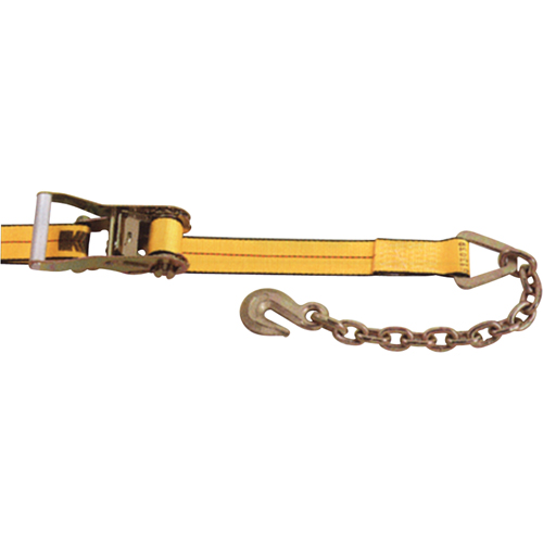 Tendeurs d'arrimage &agrave; cliquet, Crochet &agrave; chaîne, 2" , 30' , Charge d'utilisation max. 3335 lb (1513 kg) Ontario Safety Products