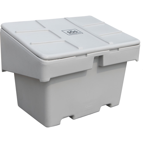 Contenants pour sel & sable SOS, Avec Moraillon, 42" x 29" x 30", 11 pi³, Gris Ontario Safety Products