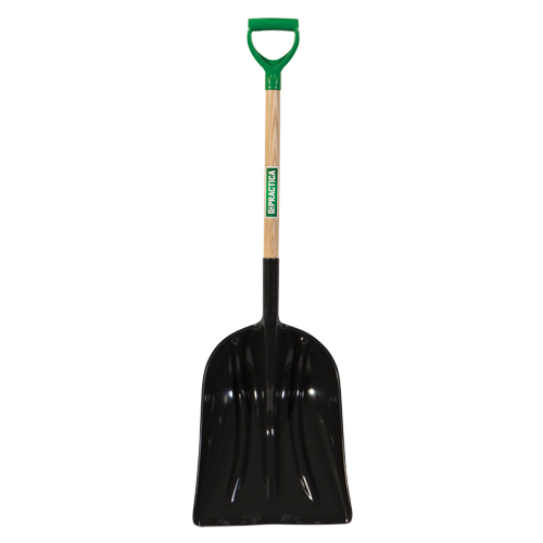 Grain & Coal Scoop Shovel, Wood, Polypropylene Blade, D-Grip Handle, 30-1/4" Length Ontario Safety Products