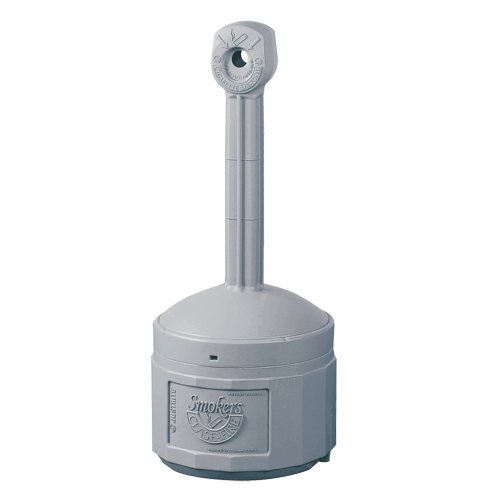 Smokers Cease-Fire&reg; Cigarette Butt Receptacle, Free-Standing, Plastic, 4 US gal. Capacity, 38-1/2" Height Ontario Safety Products