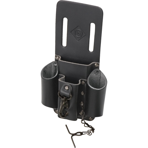 Tool Belt Pouch, Multiple Tool Holder, Leather, 4 Pockets Ontario Safety Products