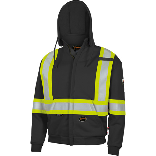 337SF Flame-Resistant Zip Style Hoodie, Men's, Small, Black, 22 cal/cm² Ontario Safety Products