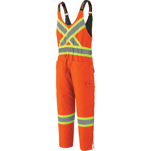 5538 High Visibility Quilted Duck Overalls, Cotton, X-Large, High Visibility Orange Ontario Safety Products