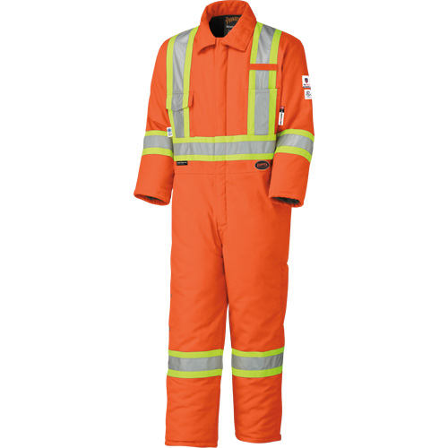 5532A Combinaison de s&eacute;curit&eacute; &agrave; haute visibilit&eacute; ignifuge et anti-arcs &eacute;lectriques, Taille 2T-Grand, Orange haute visibilit&eacute;, 58 cal/cm² Ontario Safety Products