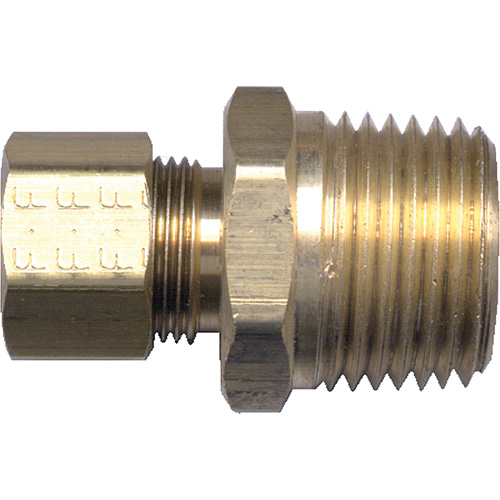 Raccord m&acirc;le de tuyau, 3/16" x 1/8" dia., Laiton Ontario Safety Products