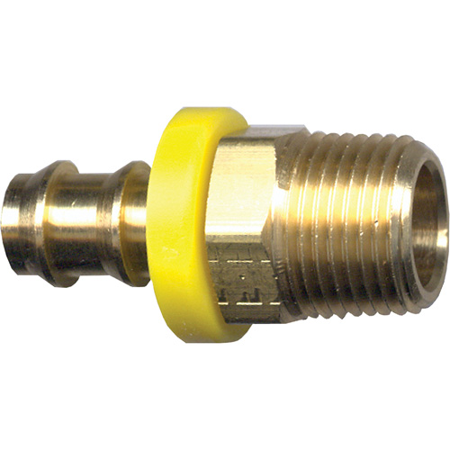 Raccord m&acirc;le de tuyau Grip-Tite, 1/4" x 1/4" dia., Laiton Ontario Safety Products