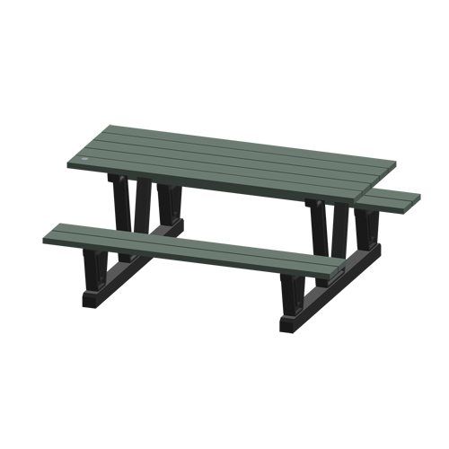 Tables de pique-nique d'ext&eacute;rieur en plastique recycl&eacute;, 72" lo x 60-5/16" la, Gris Ontario Safety Products