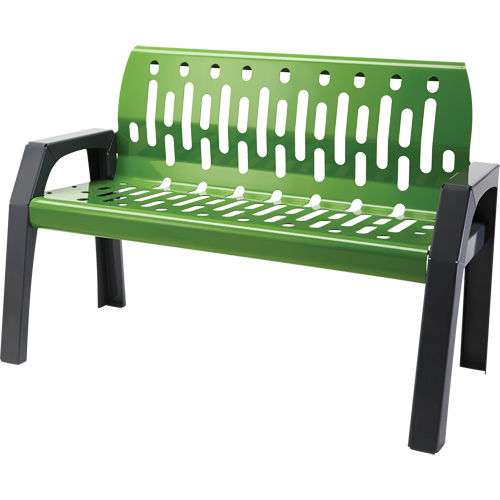 Stream Benches, Steel, 48" L x 48" W x 34" H, Green Ontario Safety Products