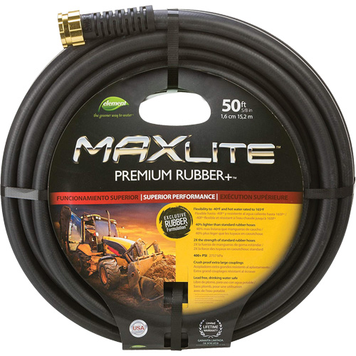 Commercial Duty Hoses, Rubber, 5/8" dia. x 50' Ontario Safety Products