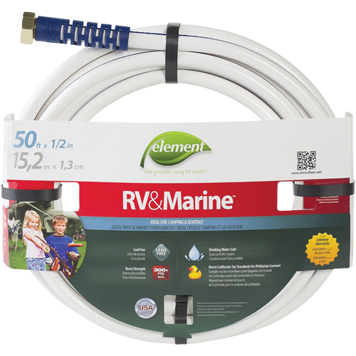 Boyaux d'arrosage pour bateaux et VR Element , PVC, 1/2" dia x 50' Ontario Safety Products