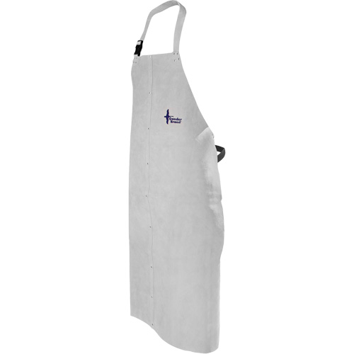 Tablier de soudage en cuir, Salopette, 52" lo, Gris perle Ontario Safety Products