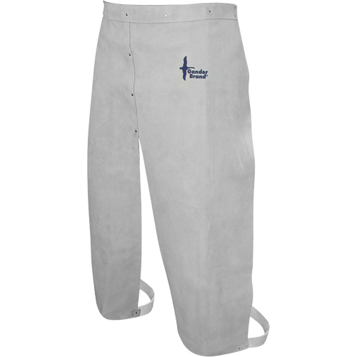 Tablier de soudage en cuir, Taille &agrave; jambes fendues, 32" lo, Gris perle Ontario Safety Products