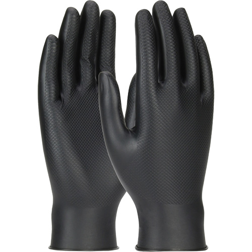 Gants jetables ambidextres Grippaz Skins, Grand, Nitrile, 6 mils, Sans poudre, Noir Ontario Safety Products