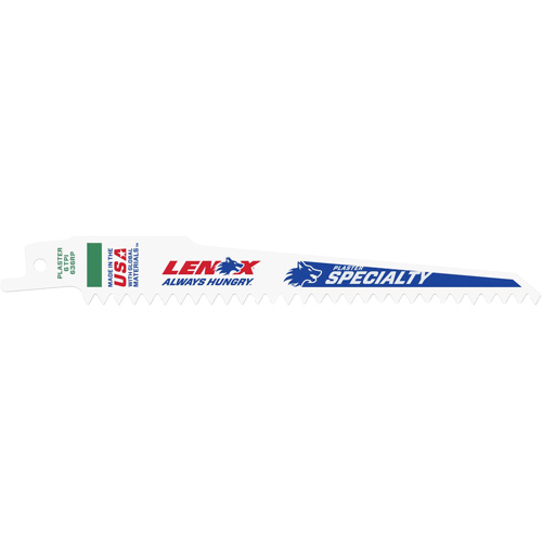 Reciprocating Saw Blade, Bi-Metal, 6 TPI, 6" L x 3/4" W Ontario Safety Products