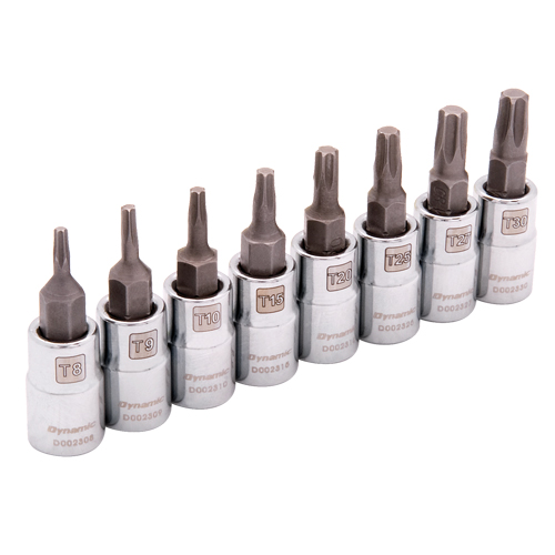 Jeu de douilles standards Torx, Torx, Prise 1/4", 8 mrcx Ontario Safety Products