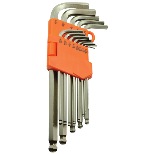 Ball End Hex Key Set, 13 Pcs., Imperial Ontario Safety Products
