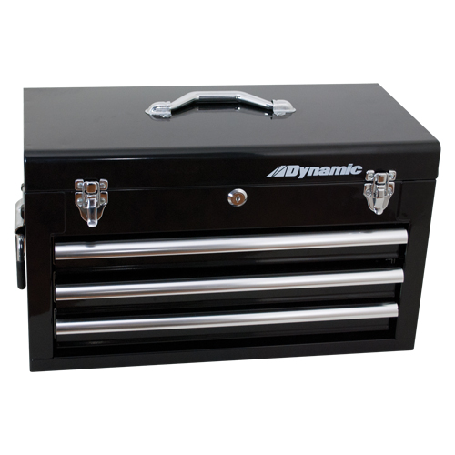 Hand Tool Box with Drawers, 10" D x 20" W x 12" H, Black Ontario Safety Products