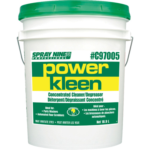 Produit nettoyant pour nettoyeur de pi&egrave;ces Power Kleen, 20 L, Seau Ontario Safety Products