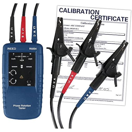 Testeur de phases de rotation du moteur avec certificat de calibration Ontario Safety Products