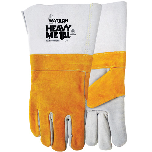 Cow Town Flame-Resistant Gloves, Split Cowhide, Size Large Ontario Safety Products