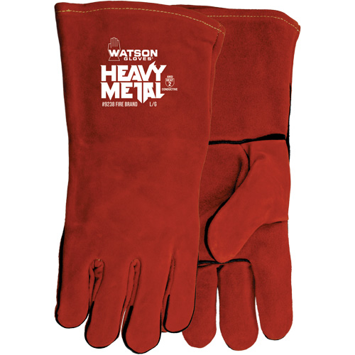 Fire Brand Welding Gloves, Split Cowhide, Size One Size Ontario Safety Products