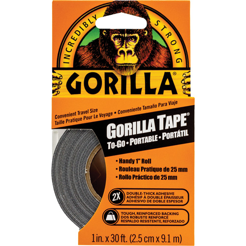 Duct Tape To-Go, 17 mils, Black, 25.4 mm (1") x 9.14 m (30') Ontario Safety Products