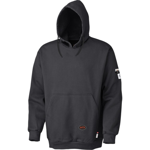 335 Flame-Resistant Pullover Hoodie, Men's, Large, Black, 22 cal/cm² Ontario Safety Products