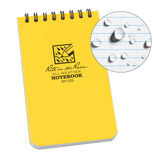 Pocket Top-Spiral Notebook, Soft Cover, Yellow, 100 Pages, 3" W x 5" L Ontario Safety Products